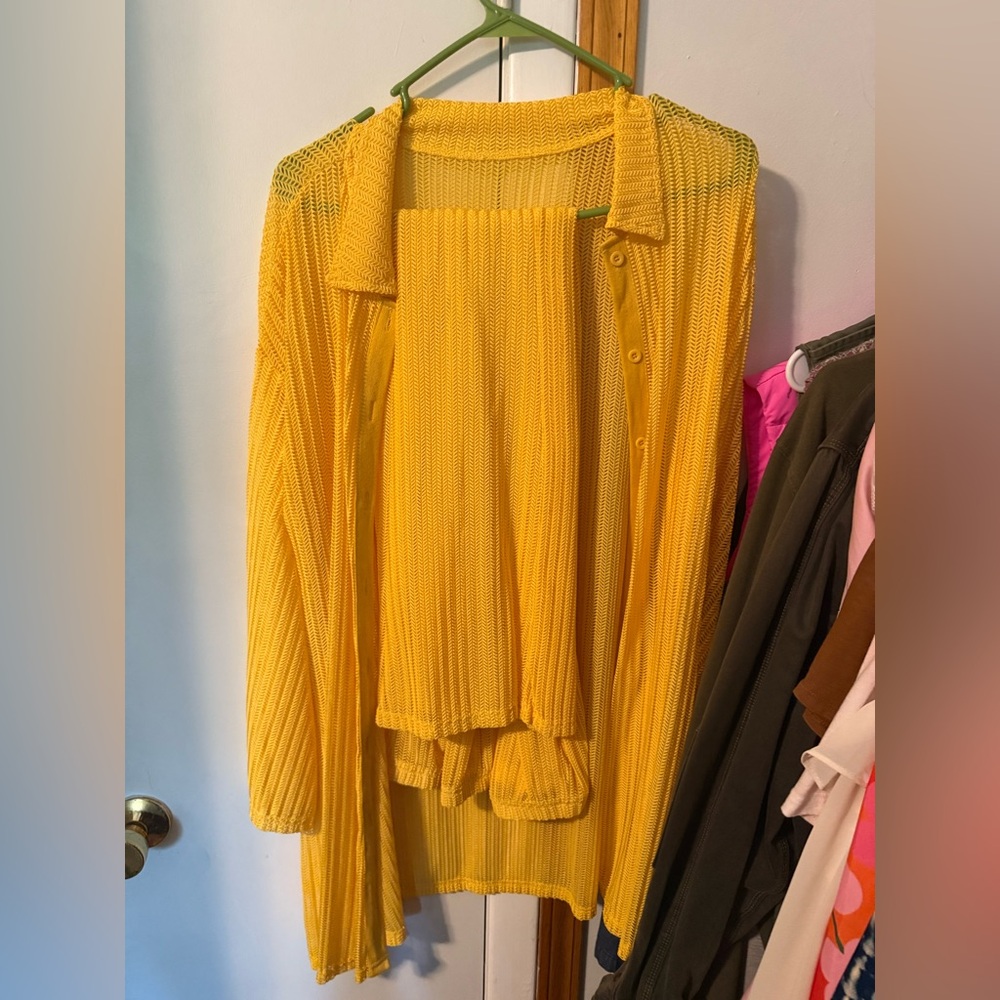 Yellow Women's Two Piece Set